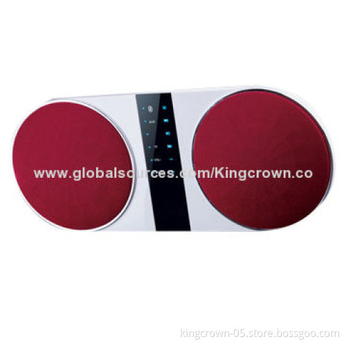 Hi-Fi Stereo Bluetooth Speakers with Touch Key, FM Radio, Rechargeable Li-ion Battery